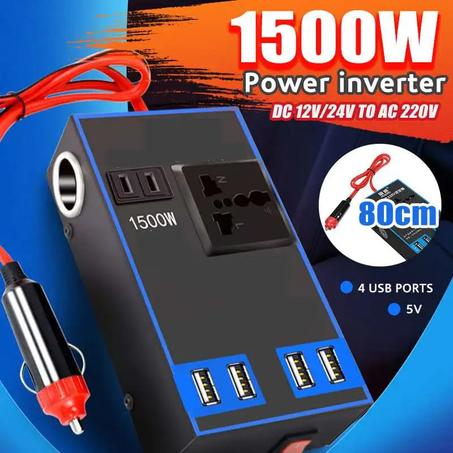Convertisseur de courant (12V à 220V) et 4 ports USB