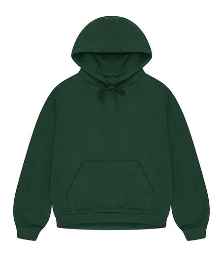 Sweat à capuche basique verte