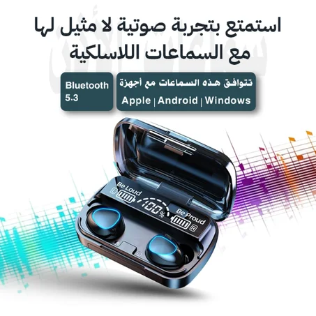 سماعات بلوتوث لاسلكية بشاشة رقمية LED
