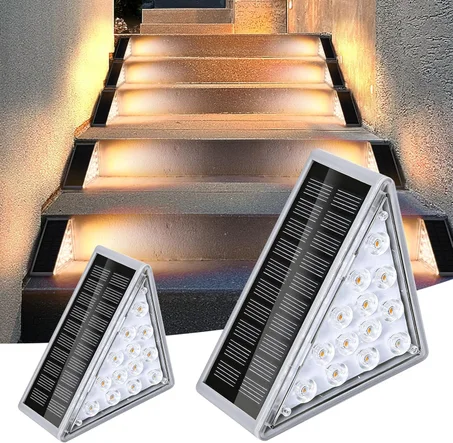 مصباح LED شمسي مثلثي للطوارئ والأمان
