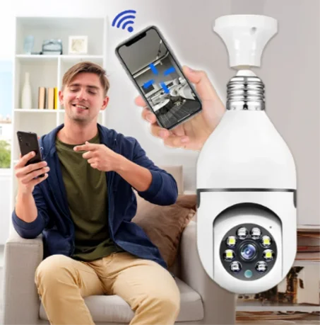 كاميرا مراقبة ذكية Wi-Fi على شكل مصباح