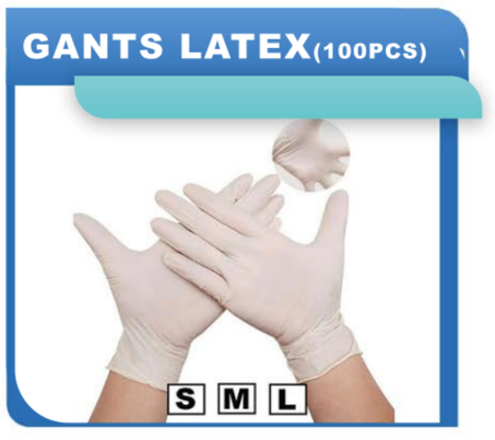 GANTS LATEX 100PCS
