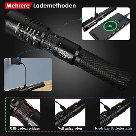 مصباح يدوي تكتيكي germnLiX