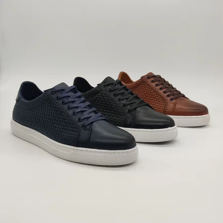 Chaussures cuir noir bleu marron
