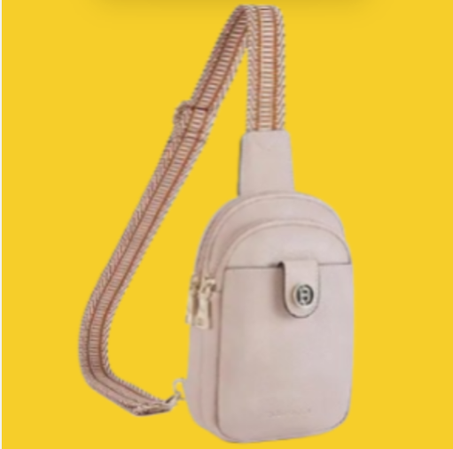 بوستانين حقيبة كتف نسائية من الجلد