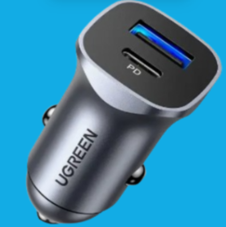 يوجرين شاحن سيارة PD 24W سريع الشحن