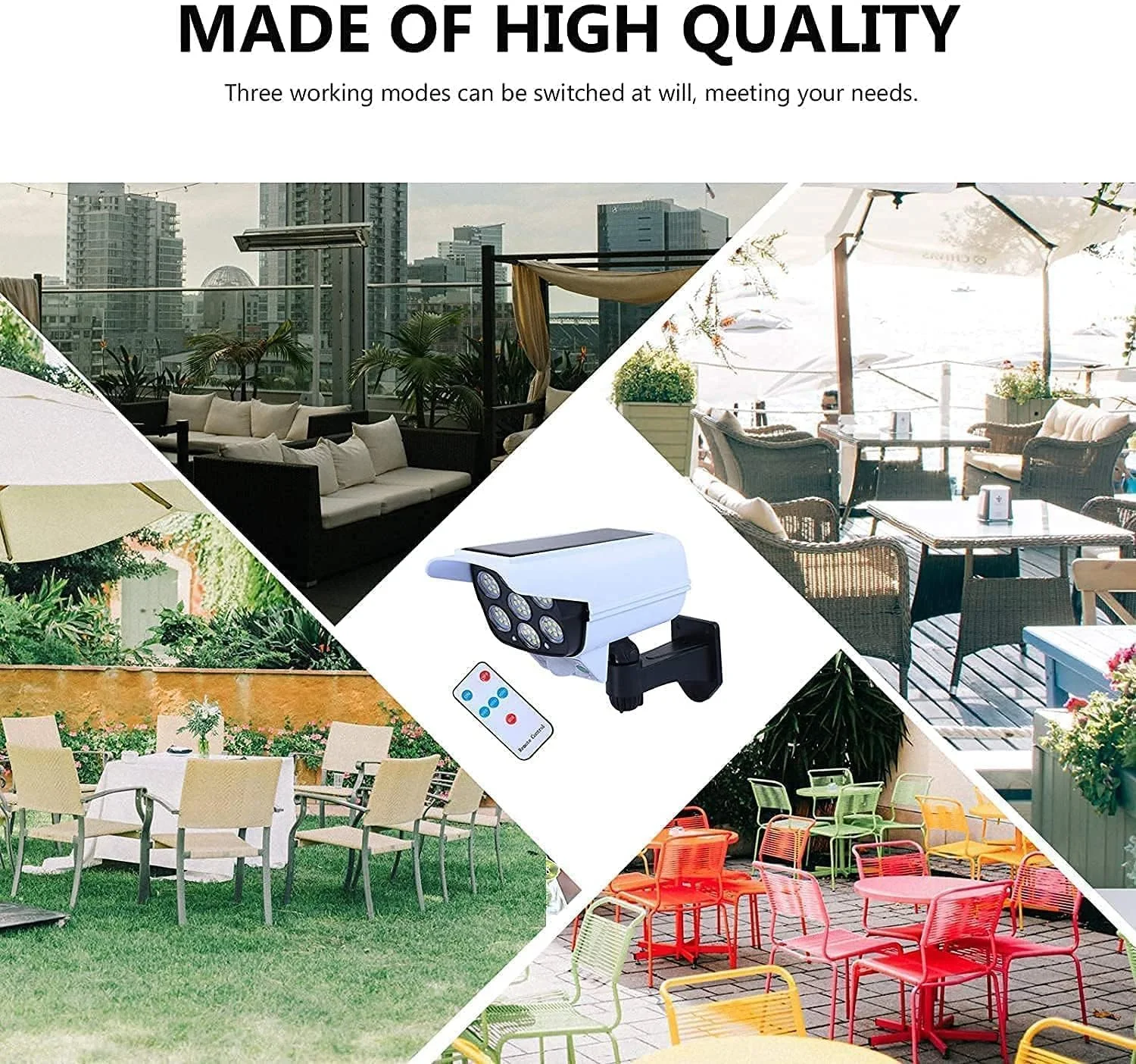 ضوء على شكل كاميرا يعمل بالطاقة الشمسية