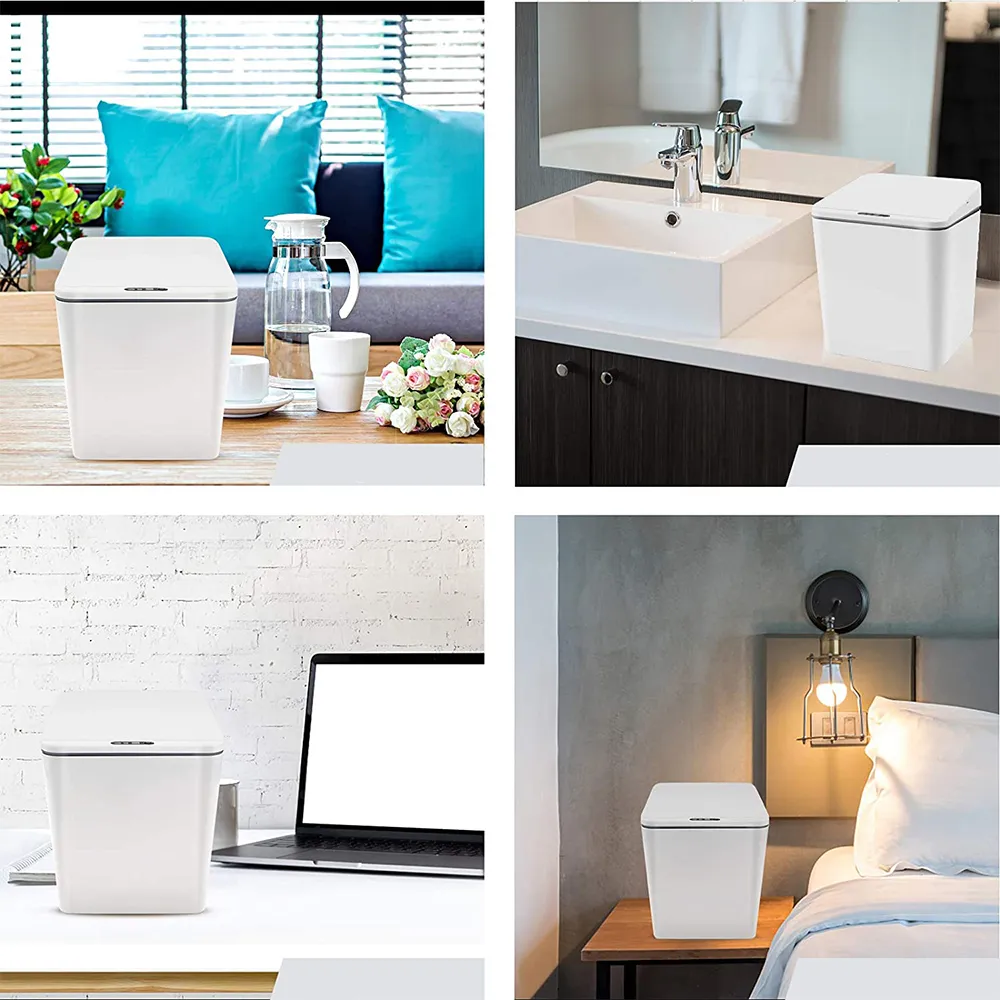 عرض ٣ حبات صندوق قمامة المكتب بسينسور