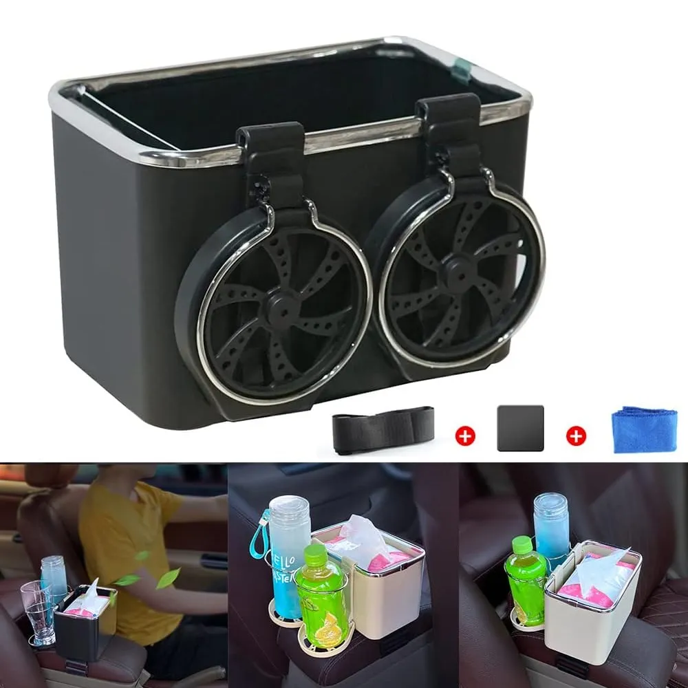 عرض ثلاجة متنقلة 4 لتر بـ ضمان عامين + صندوق تخزين مسند ذراع السيارة