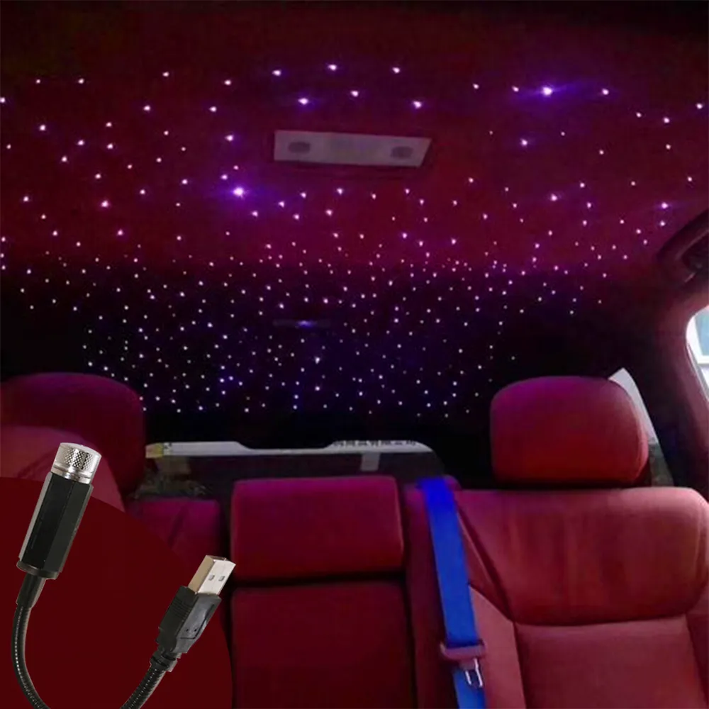 عرض شريط اضاءة LED للسيارة بتطبيق + مصباح محمول عن طريق USB