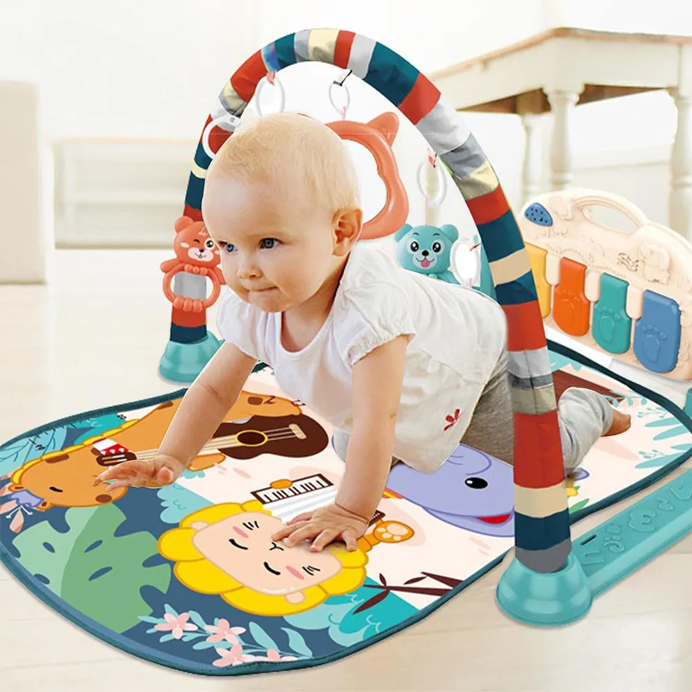 كرسي اطفال هزاز + سجادة أطفال مزودة بألعاب