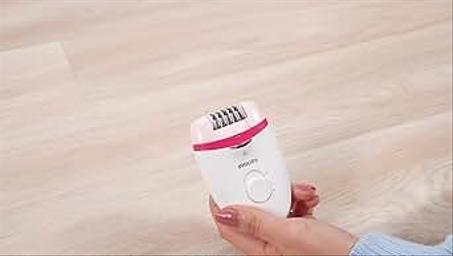 ماكينة إزالة الشعر فيليبس ساتينيل إسينشال بسلك مدمج، 3 ملحقات، ضوء Opti- Light، 2 دبوس، أبيض، Bre255/00