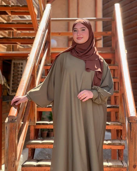 عباءة نور بثوب كريب روزا الجودة الأولى