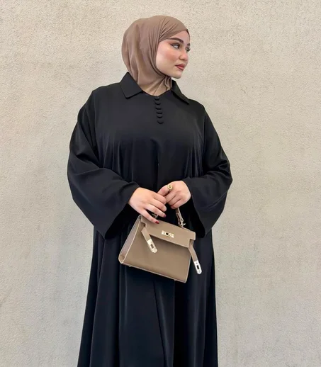 تخفيض 2 عباية يمنى بثوب كريب روزا