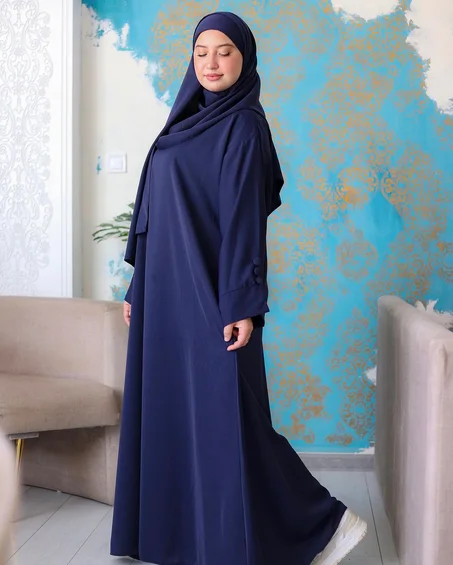 عباءة صفاء بثوب كريب روزا الممتاز.