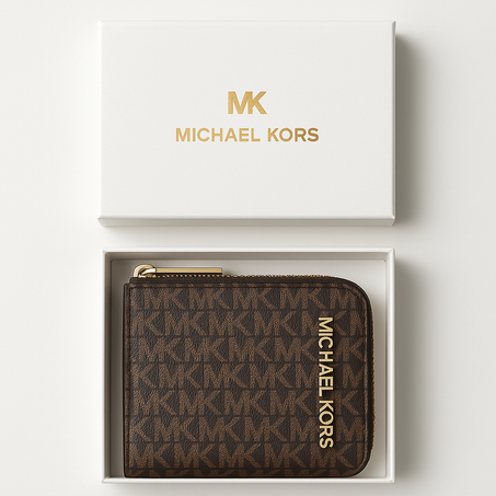 1. Michael Kors – Porte-Monnaie Marron Élégant
