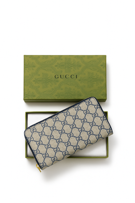 Portefeuille Monogramme Bleu Royal