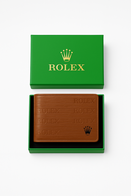 Portefeuille Prestige Marron Gravé