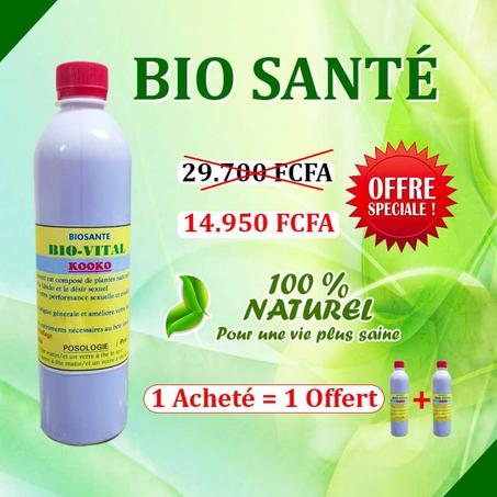Bio Vital (Kooko) est un produit qui lutte efficacement contre l'éjaculation précoces, faible sexuelle, hémorroïde, augmente le désir sexuelle et bien autres