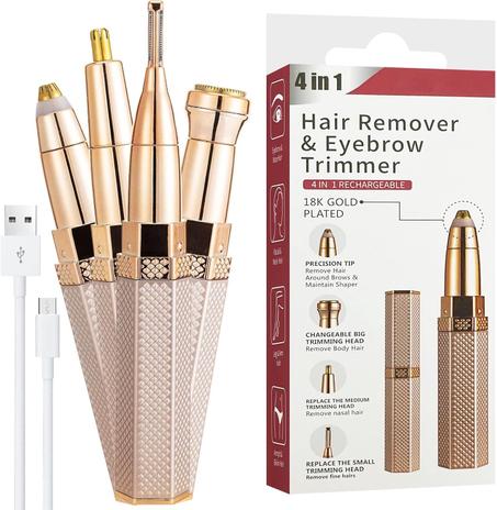 4 في 1 مزيل شعر الوجه للنساء