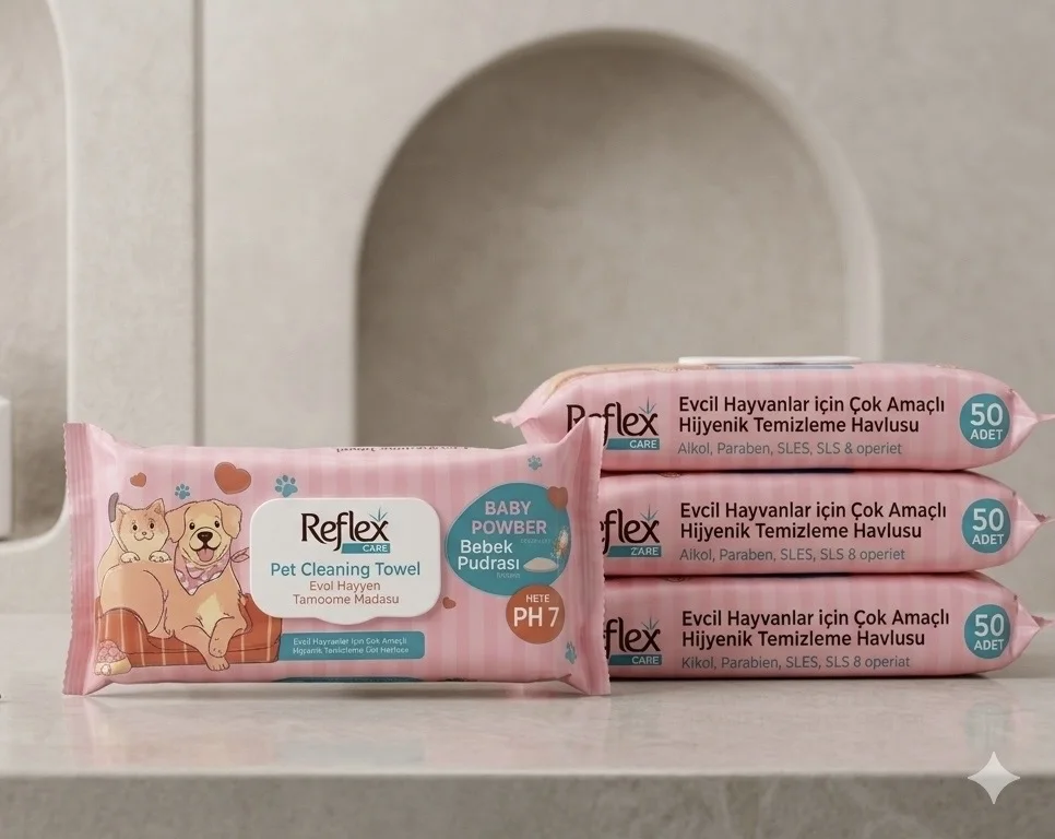 Reflex Care - Pet Cleaning Towels (Lingettes nettoyantes pour animaux