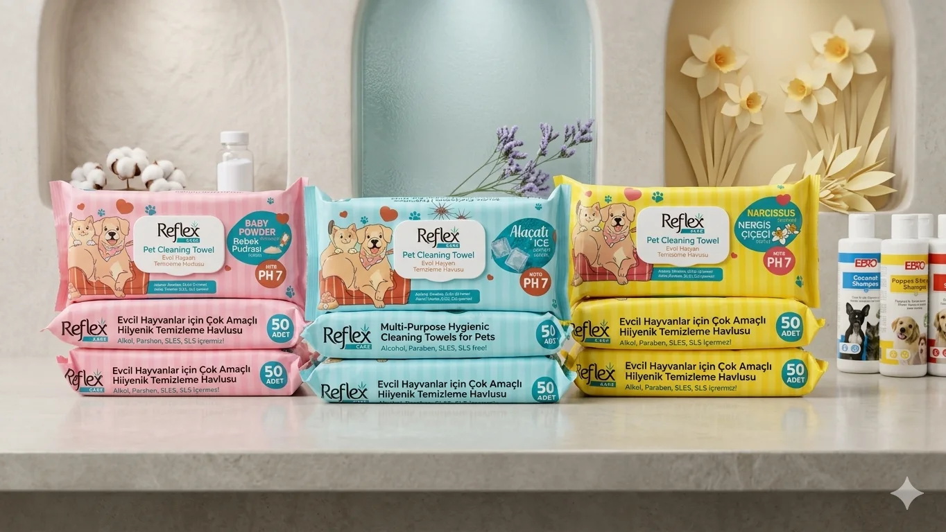 Reflex Care - Pet Cleaning Towels (Lingettes nettoyantes pour animaux