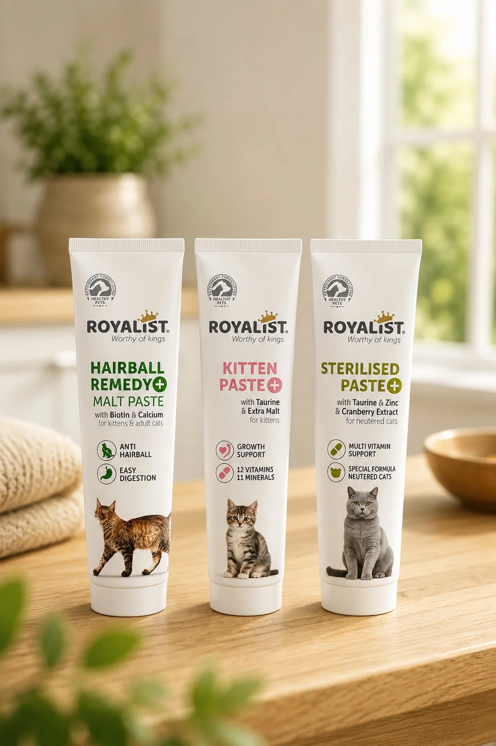 Multivitamine Royalist Cat Care Paste Trio – Santé & Bien-être Félin