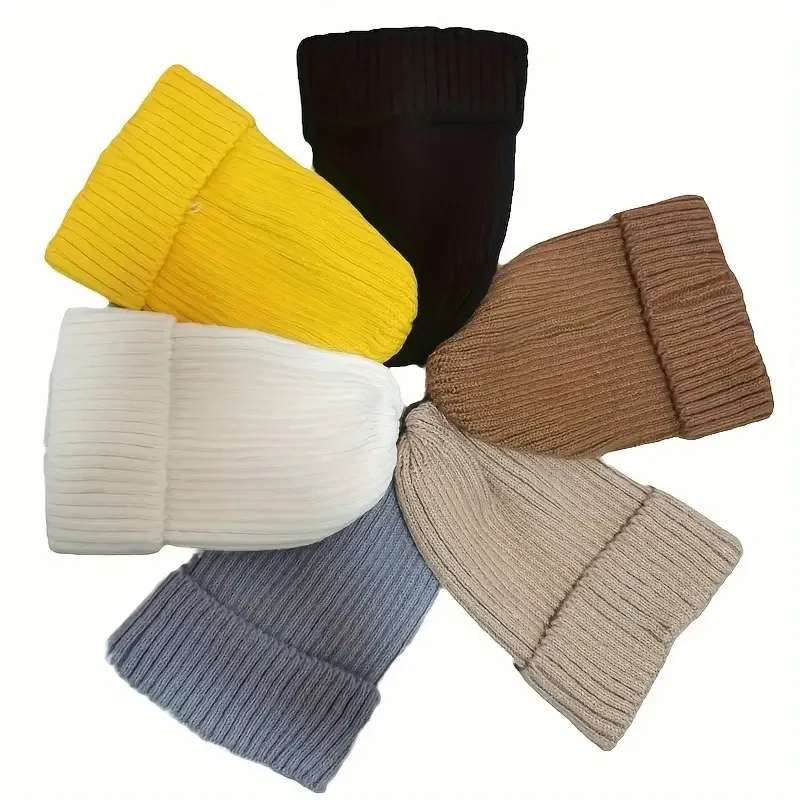 Pack 5 Bonnets Élégants  en Tricot Élastique