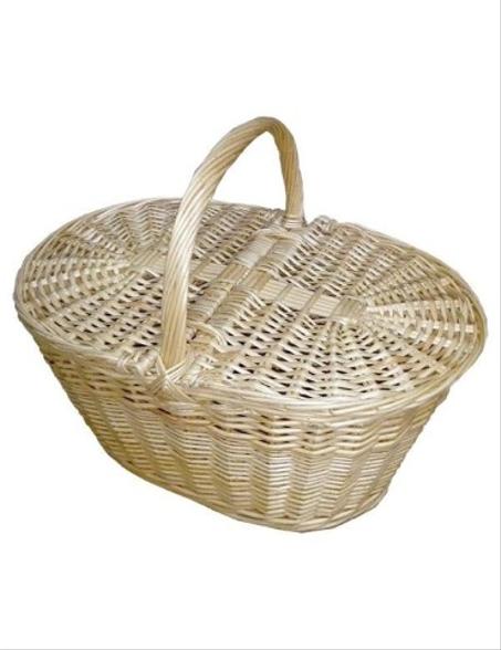 سلة نزهة من الخوص مصنوعة يدويا بمقبض للتخييم مع اغطية مزدوجة سلة تعوق التخزين مع بطانة من القماش