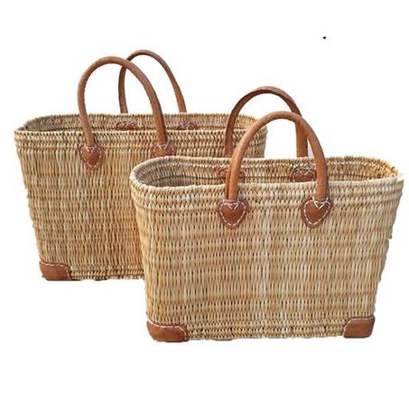 سلة رائعة للتسوق  مصنوعة من الخيزران والقش