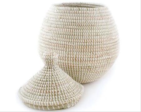 سلة غسيل مع غطاء على شكل كمثرى، طقم من قطعتين