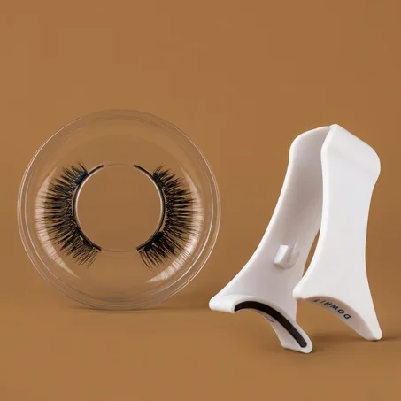 مجموعة الرموش المغناطيسية مع أداة التطبيق السهلة - قابلة لإعادة الاستخدام وبدون صمغ