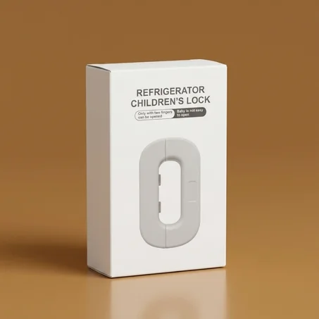 قفل الثلاجة لحماية الأطفال - مزلاج أمان لاصق وسهل الاستخدام