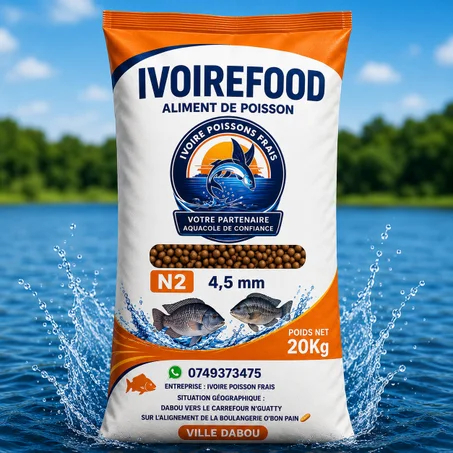 Aliment N2 (4,5mm) pour les poissons de 150g à 300g