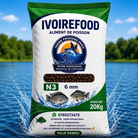 Aliment N3 (6mm) pour les poissons de 300g et plus