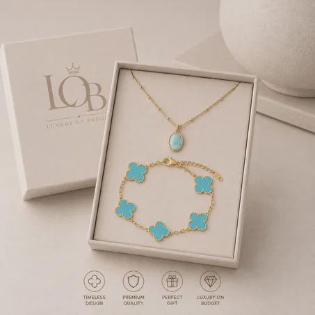 Moonstone Necklace + Van Cleef Bracelet