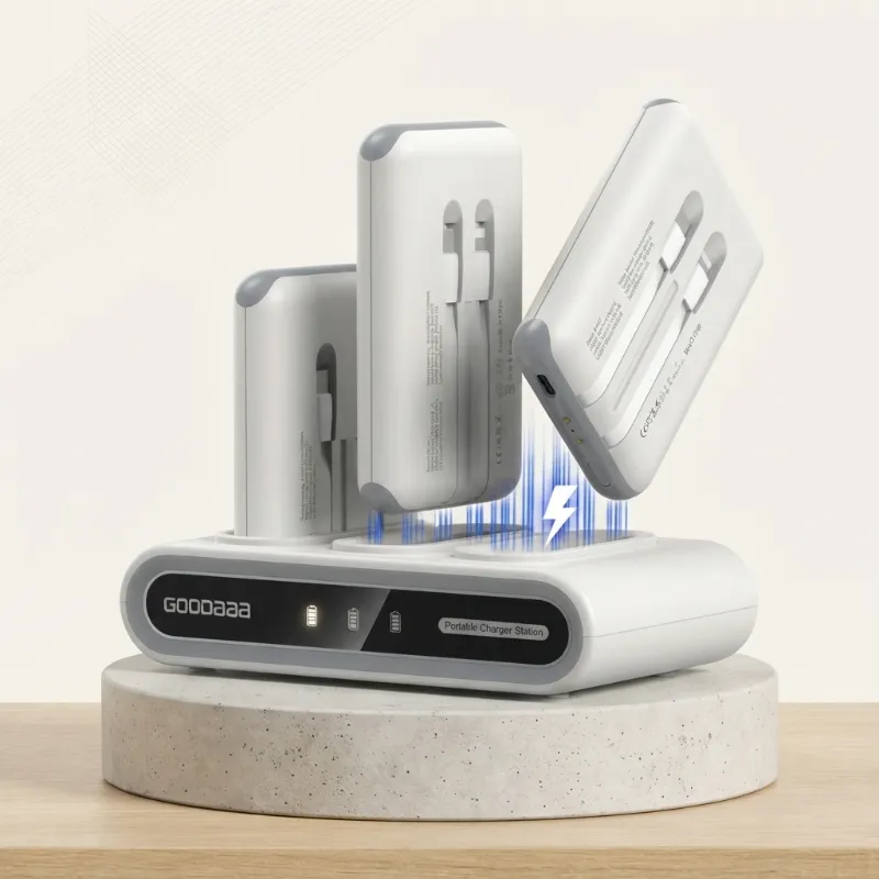 Powerbank Familiale 3-en-1 — Station de Charge avec 3 power-bank