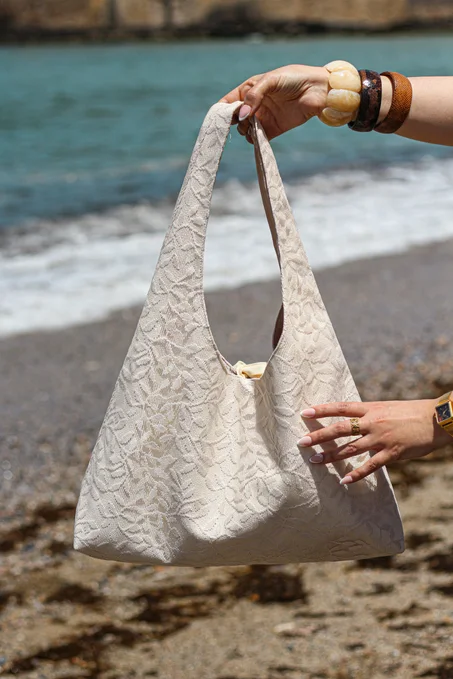 Beige Flora Bag