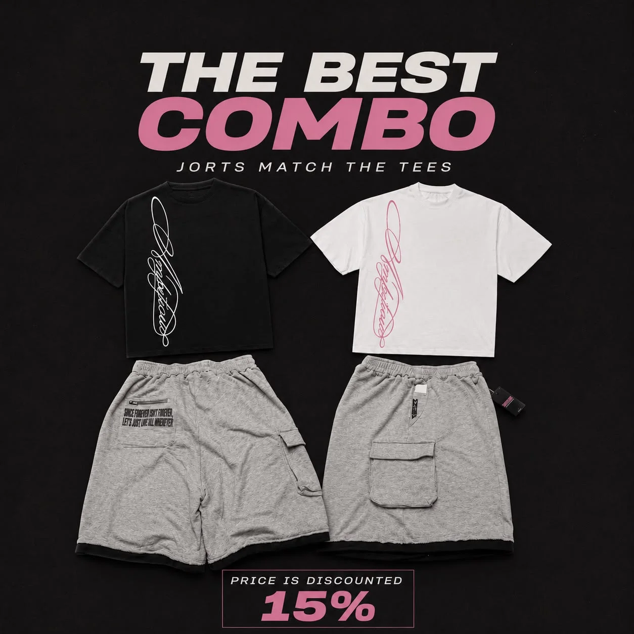 AMBITIOUS TEE | ٣ JORTS (PACK)