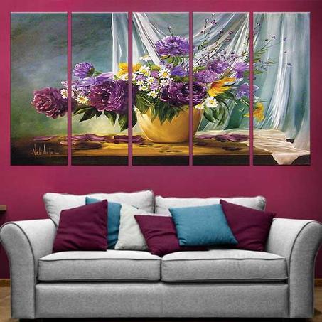 لوحة حائطية من خمسة أجزاء