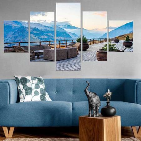 لوحة حائطية من خمسة أجزاء