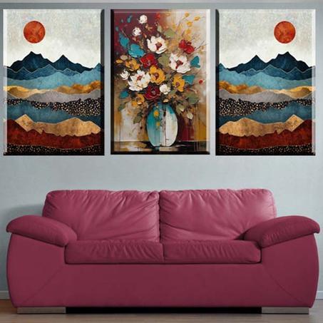 لوحة حائطية تتكون من ثلاثة أجزاء