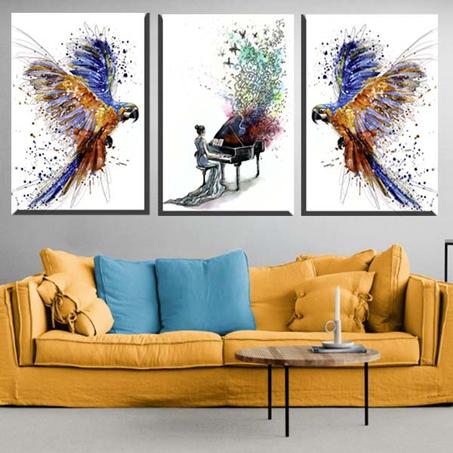 لوحة حائطية تتكون من ثلاثة أجزاء