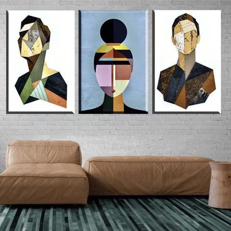 لوحة حائطية تتكون من ثلاثة أجزاء