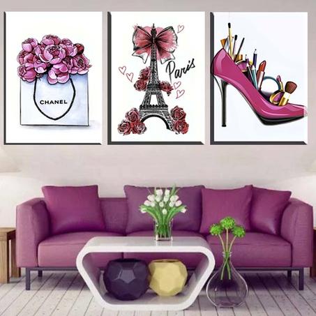 لوحة حائطية تتكون من ثلاثة أجزاء