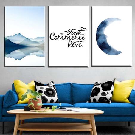 لوحة حائطية تتكون من ثلاثة أجزاء