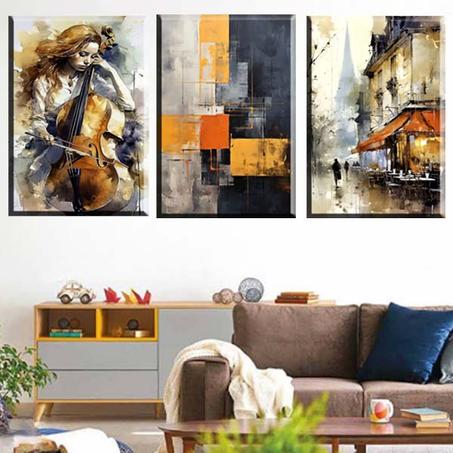 لوحة حائطية تتكون من ثلاثة أجزاء