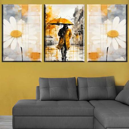 لوحة حائطية تتكون من ثلاثة أجزاء