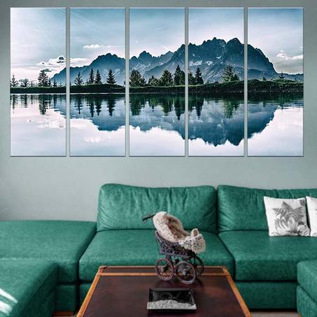 لوحة حائطية من خمسة أجزاء