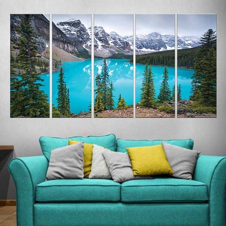 لوحة حائطية من خمسة أجزاء